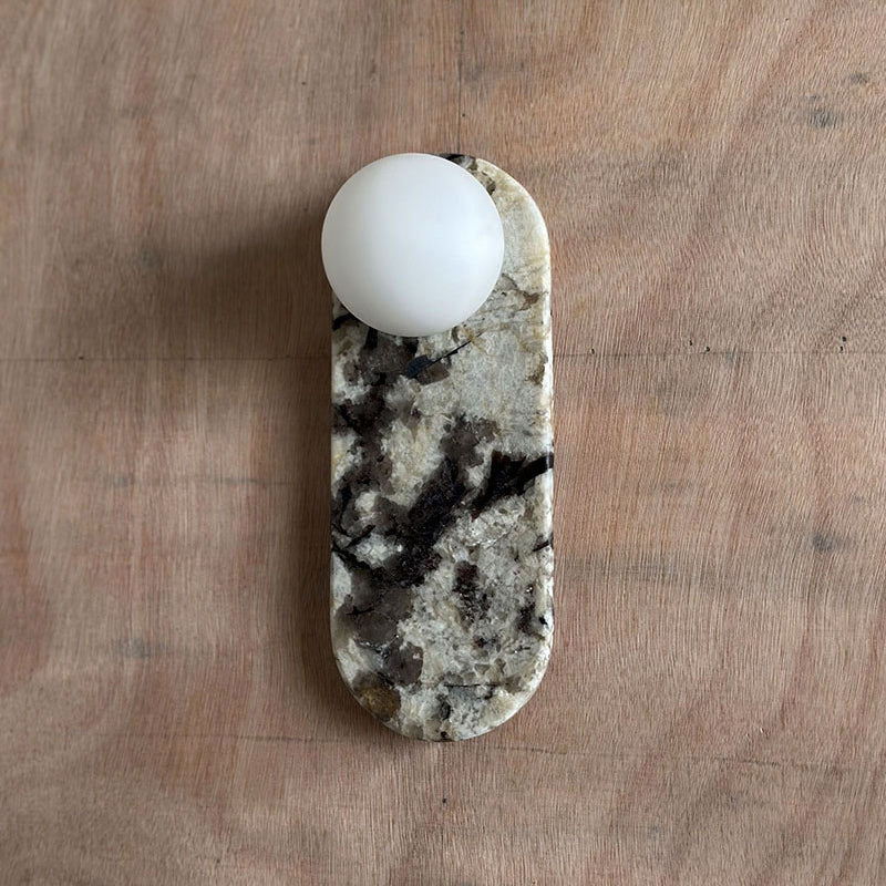 Lucie Premium Nordic Oval Marble Glass Wall Lamp - Letslighting