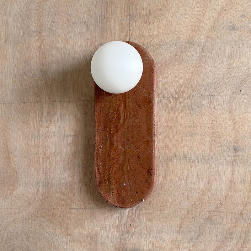 Lucie Premium Nordic Oval Marble Glass Wall Lamp - Letslighting