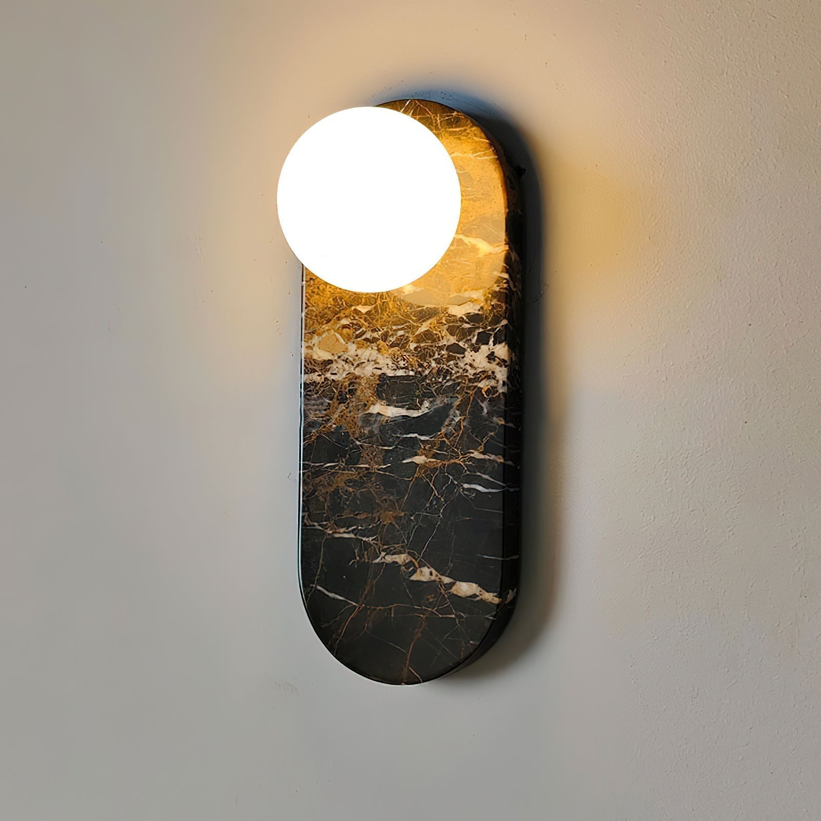 Olnoreth Premium Nordic Art Marble Glass Wall Lamp - Letslighting