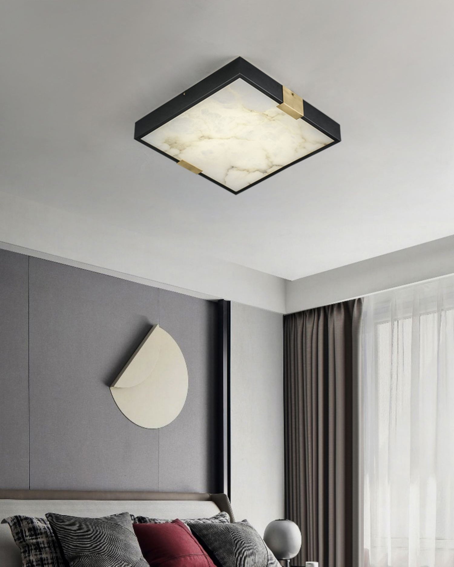 Uphaara Modern Minimalist Alabaster Ceiling Light - Letslighting