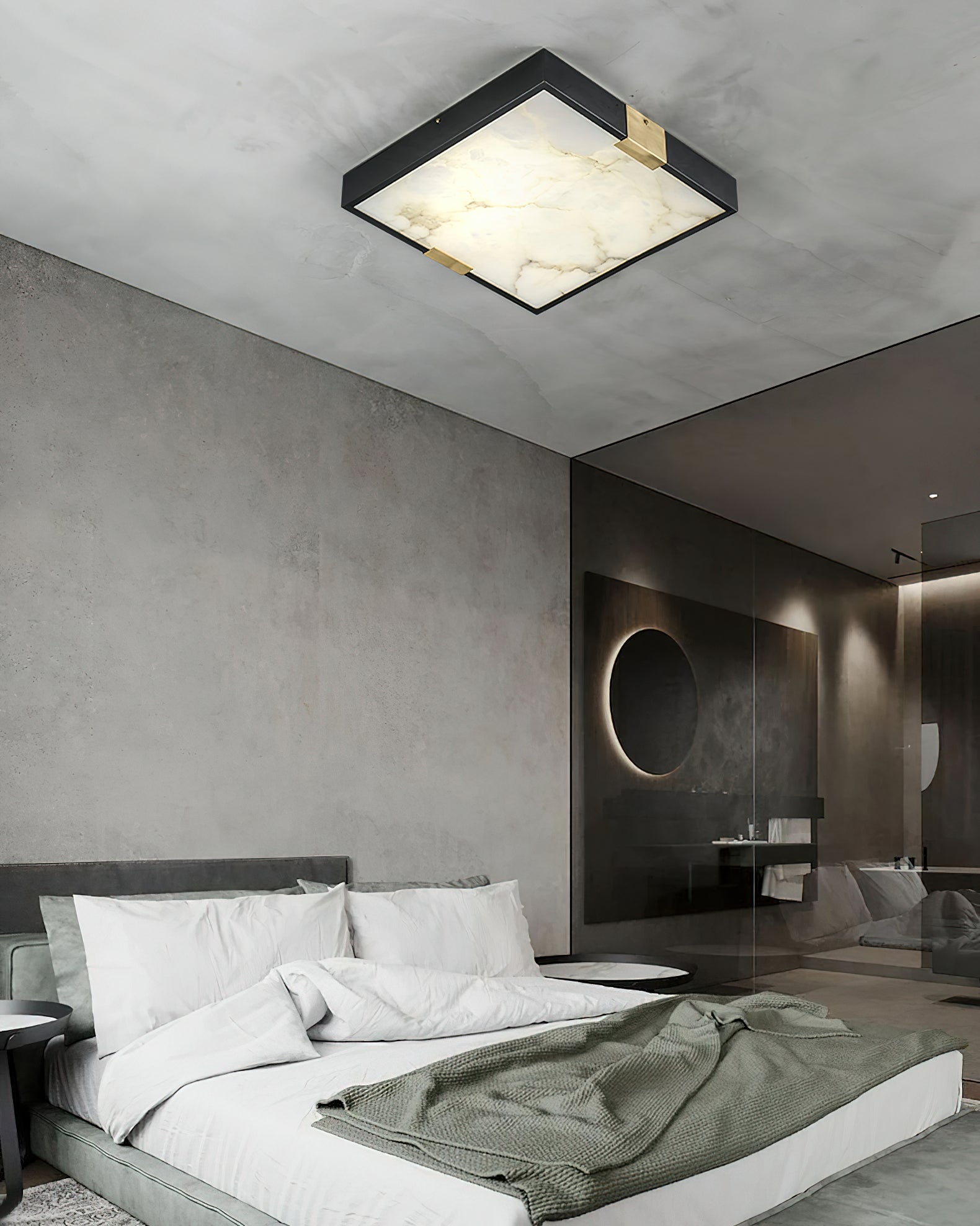 Uphaara Modern Minimalist Alabaster Ceiling Light - Letslighting