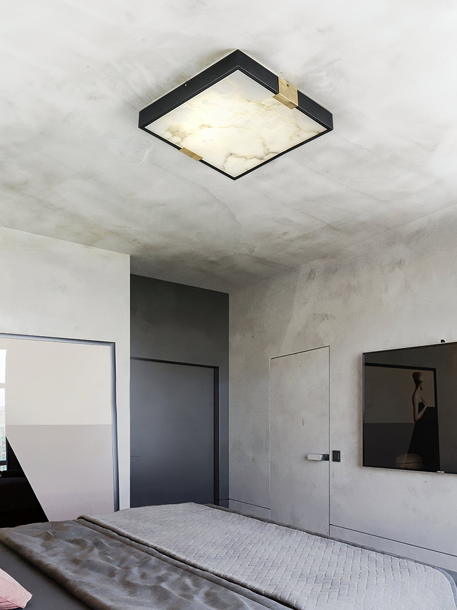Uphaara Modern Minimalist Alabaster Ceiling Light - Letslighting