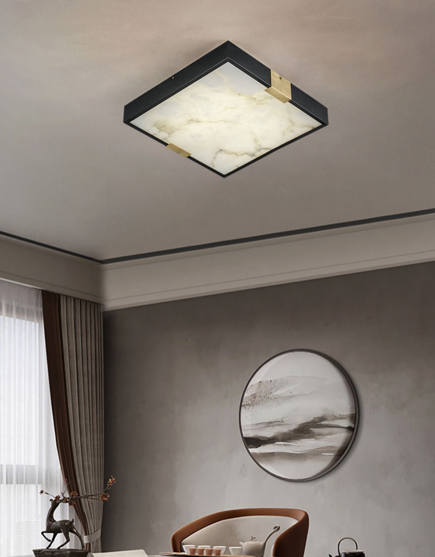 Uphaara Modern Minimalist Alabaster Ceiling Light - Letslighting