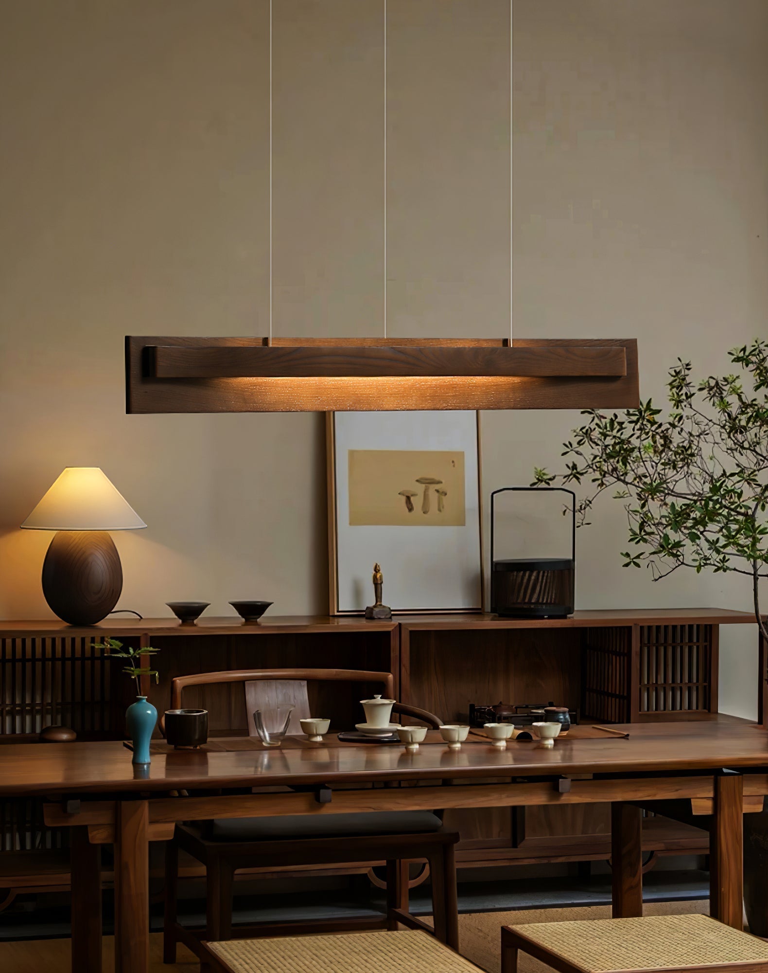 Zaraeyra Minimalistisch Holz Pendelleuchte-Letslighting