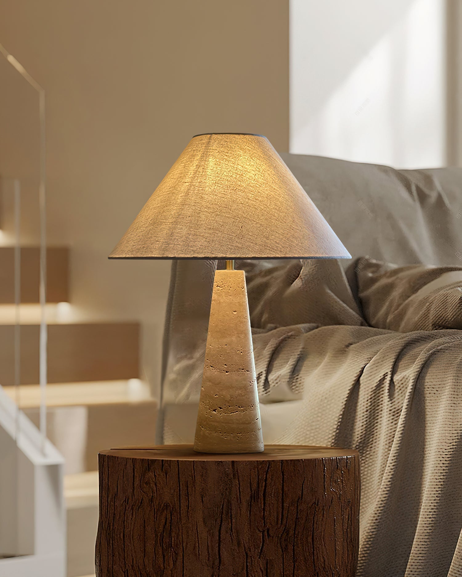Lulu Travertine Table Lamp - Letslighting