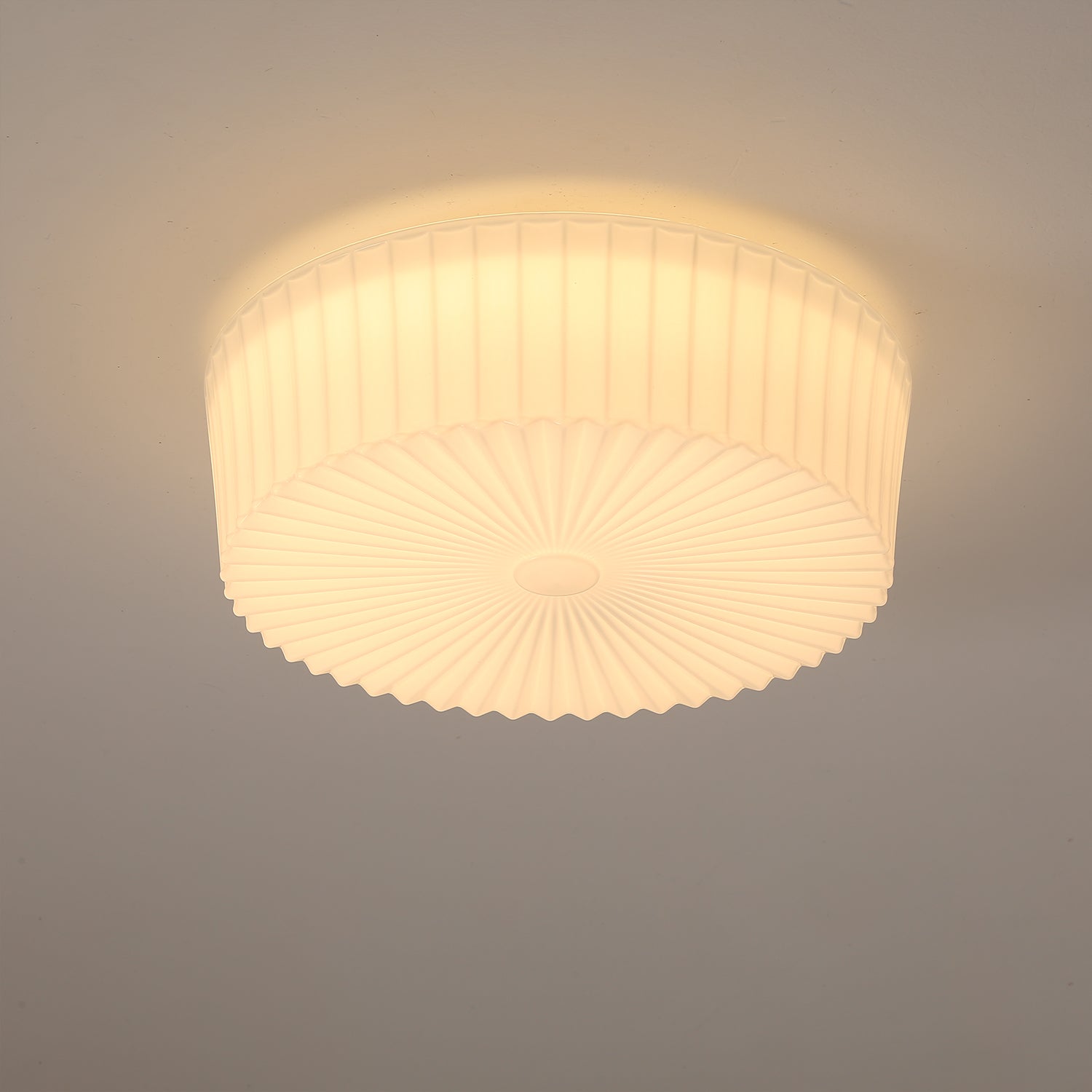 Lustra Deckenleuchte Drum Glas Radiant-Letslighting