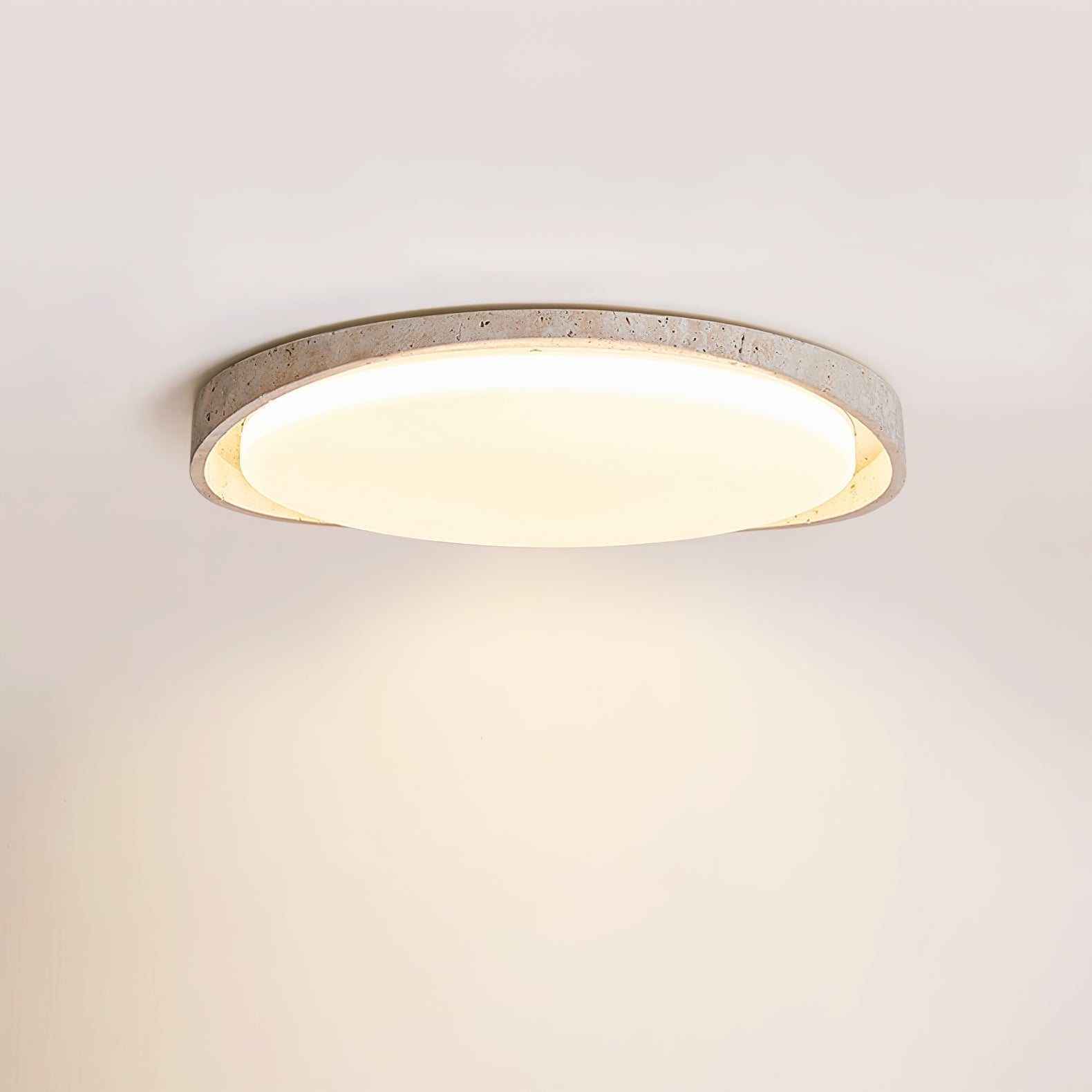 Vanoren Oval Frame Travertine Ceiling Light - Neutralighting