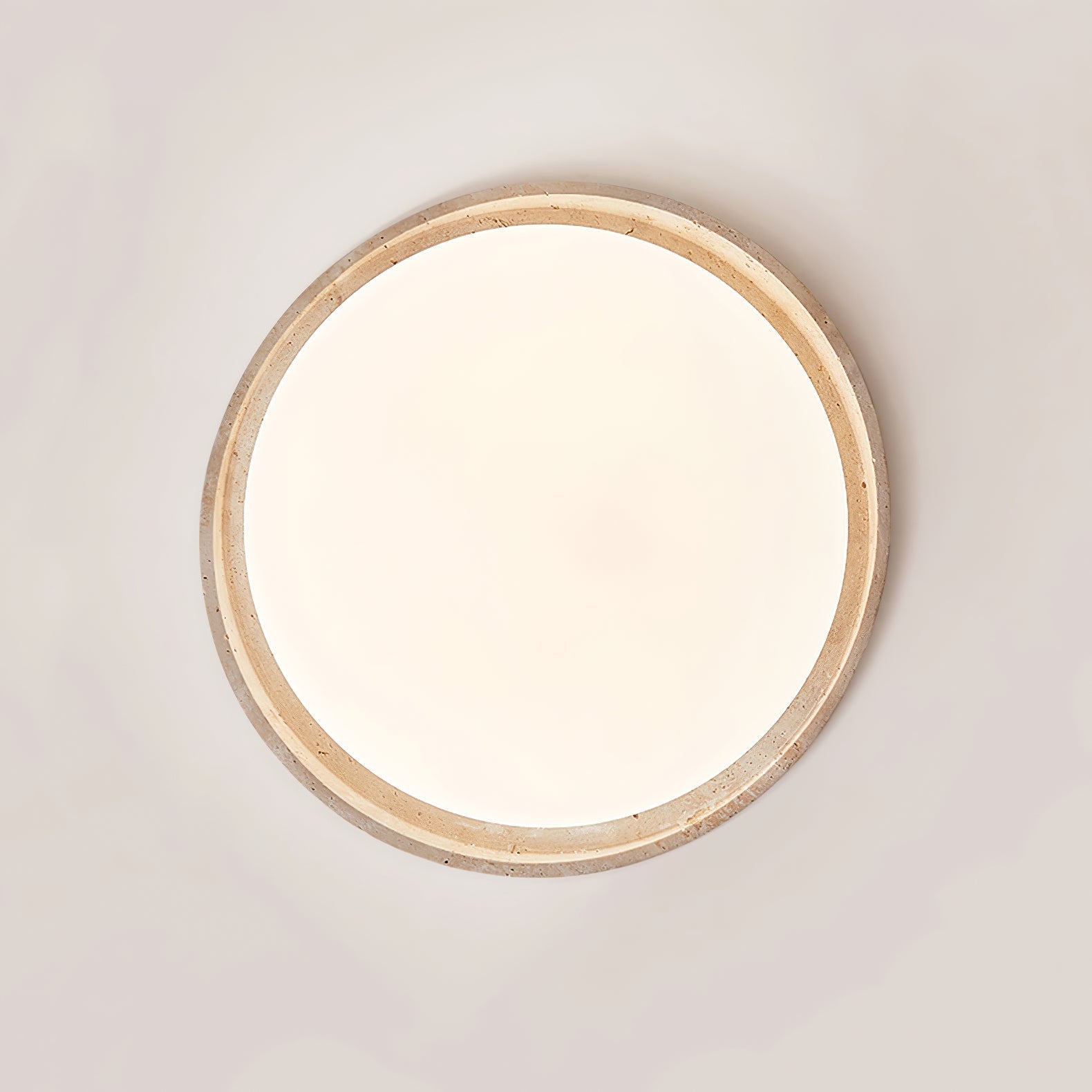 Vanoren Oval Frame Travertine Ceiling Light - Neutralighting