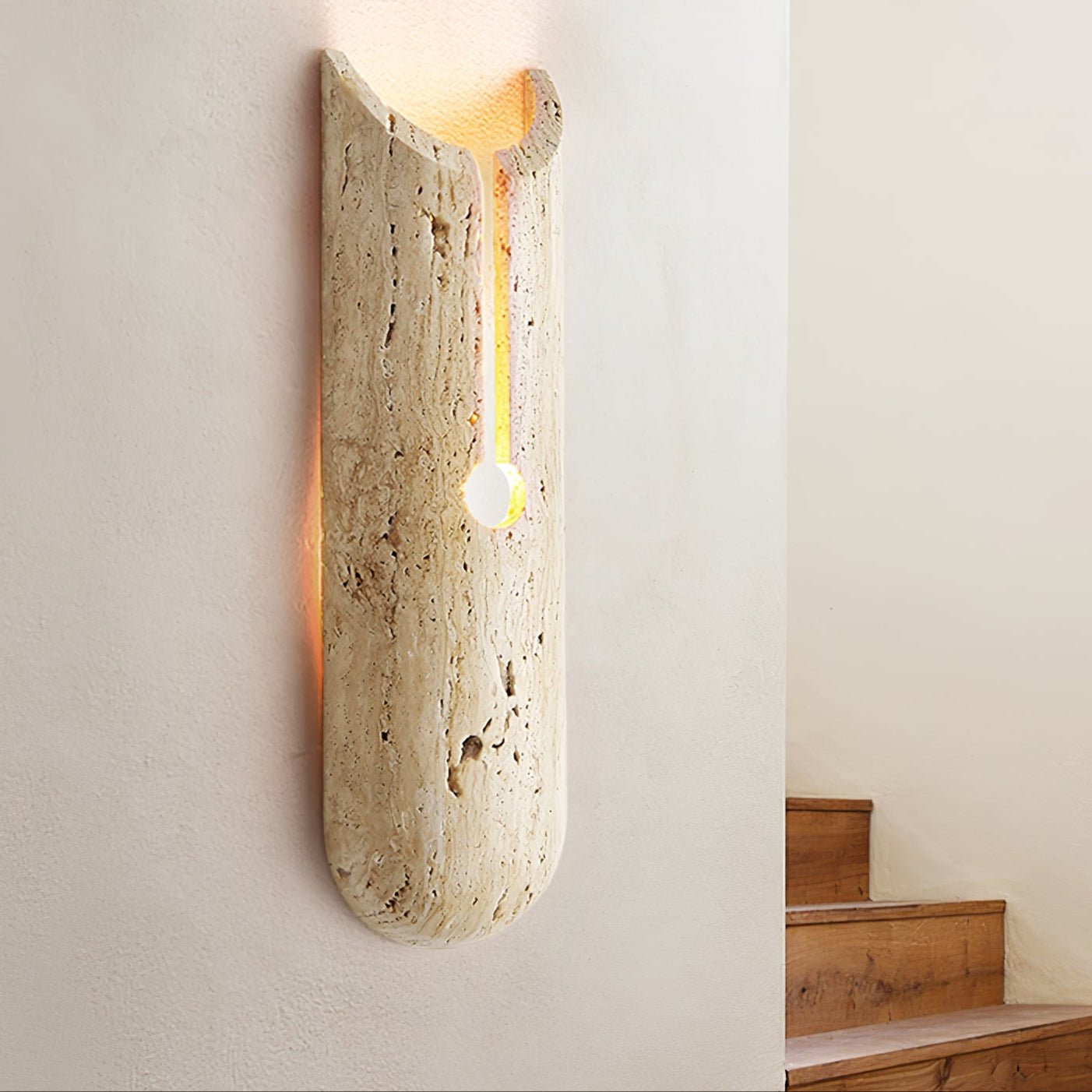 Elraeila Rustic Travertine Wall Light - Neutralighting