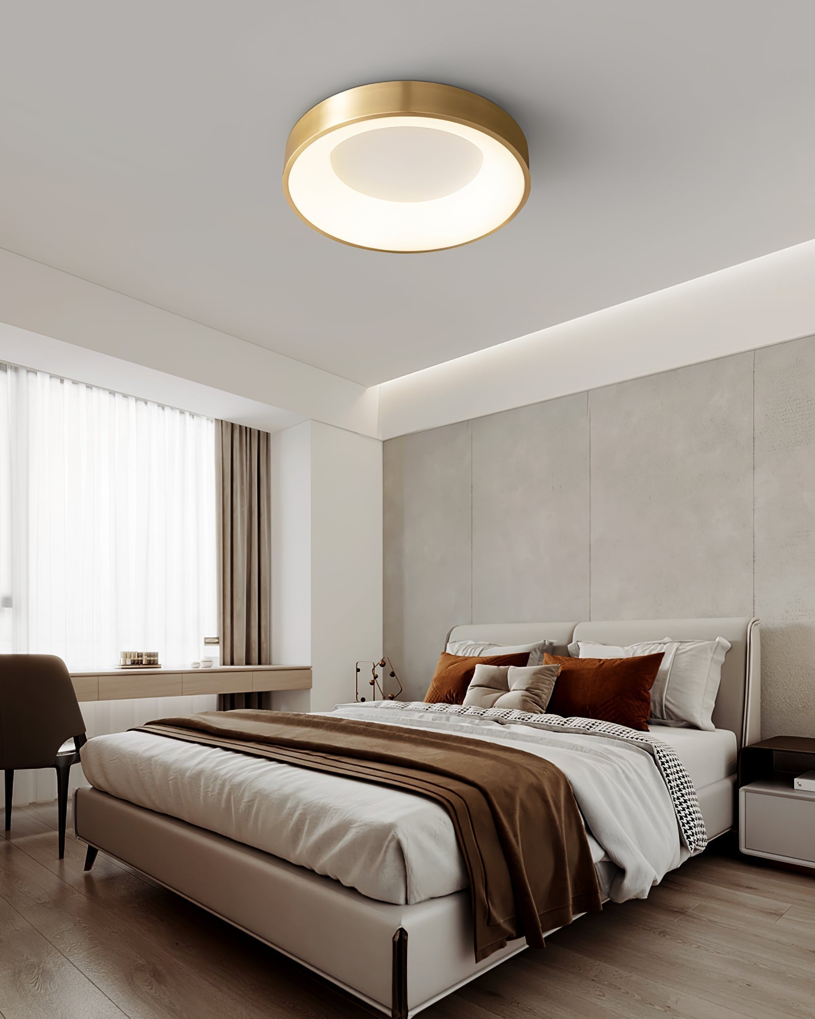 Zetheos Modern Minimalistisch Messing Deckenleuchte-Letslighting