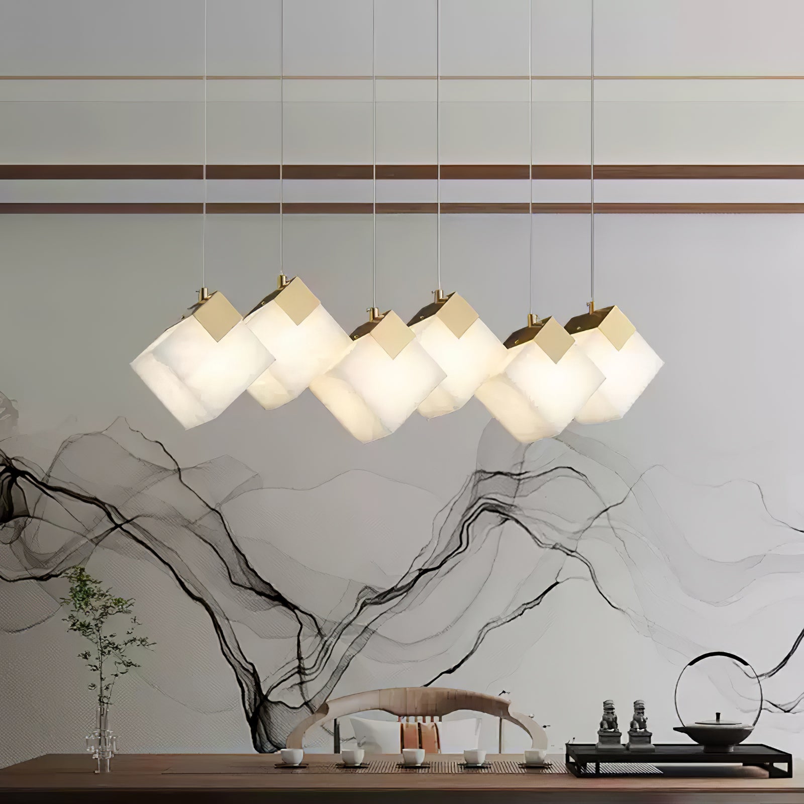 Vevariel Linear Alabaster Pendant Light - Neutralighting