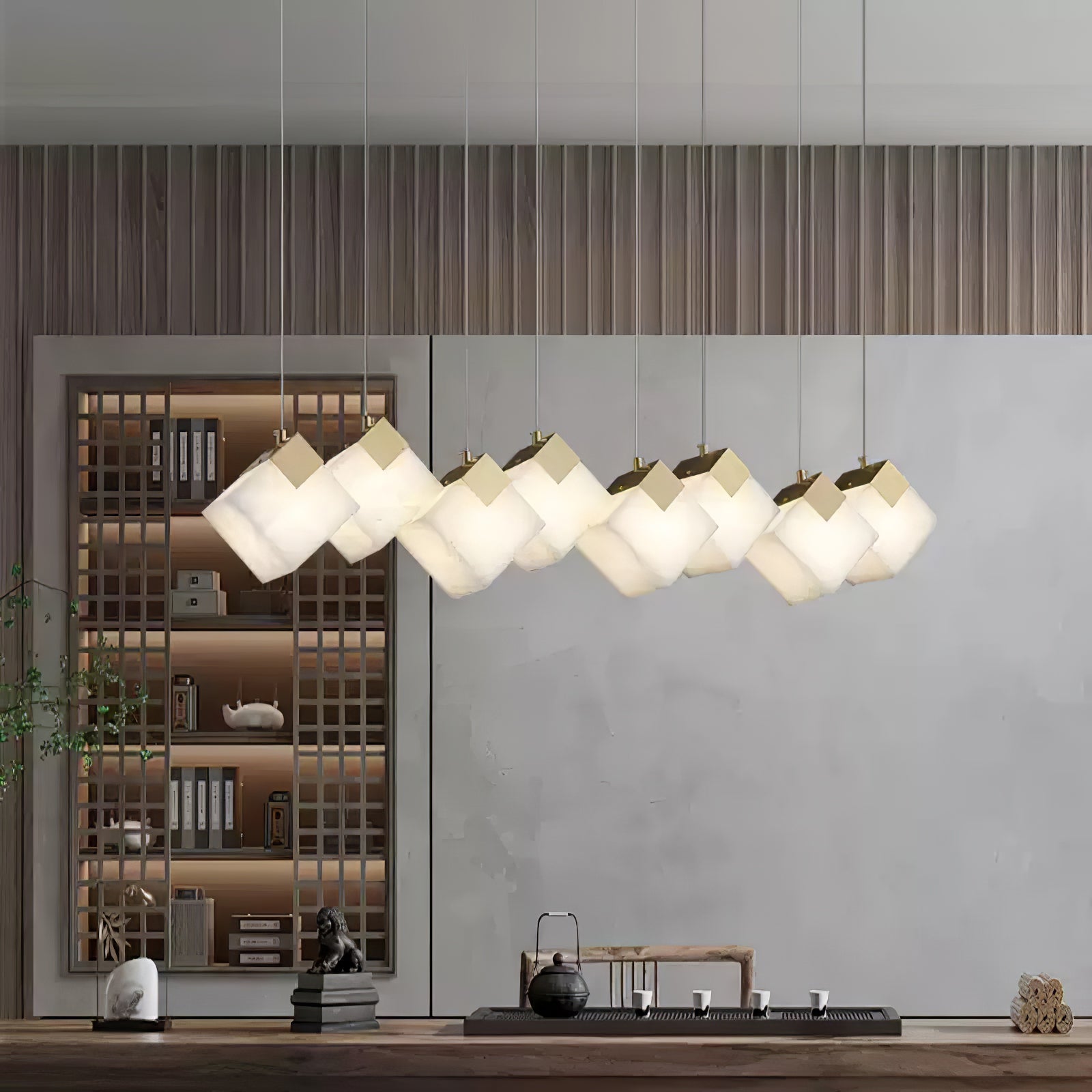 Vevariel Linear Alabaster Pendant Light - Neutralighting