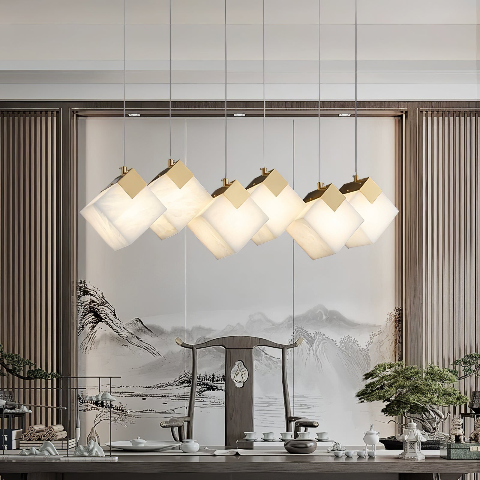 Vevariel Linear Alabaster Pendant Light - Neutralighting