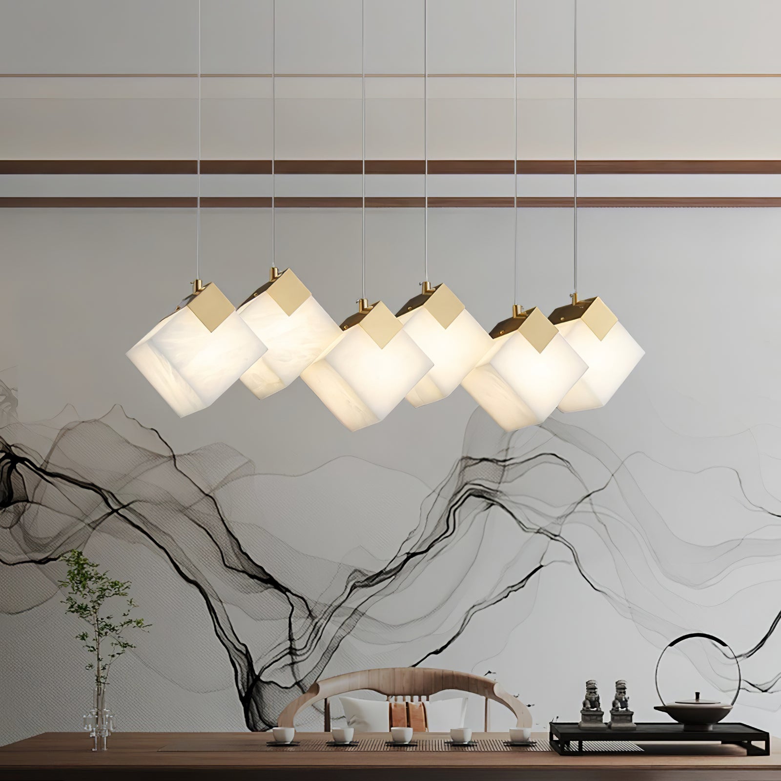 Vevariel Linear Alabaster Pendant Light - Neutralighting