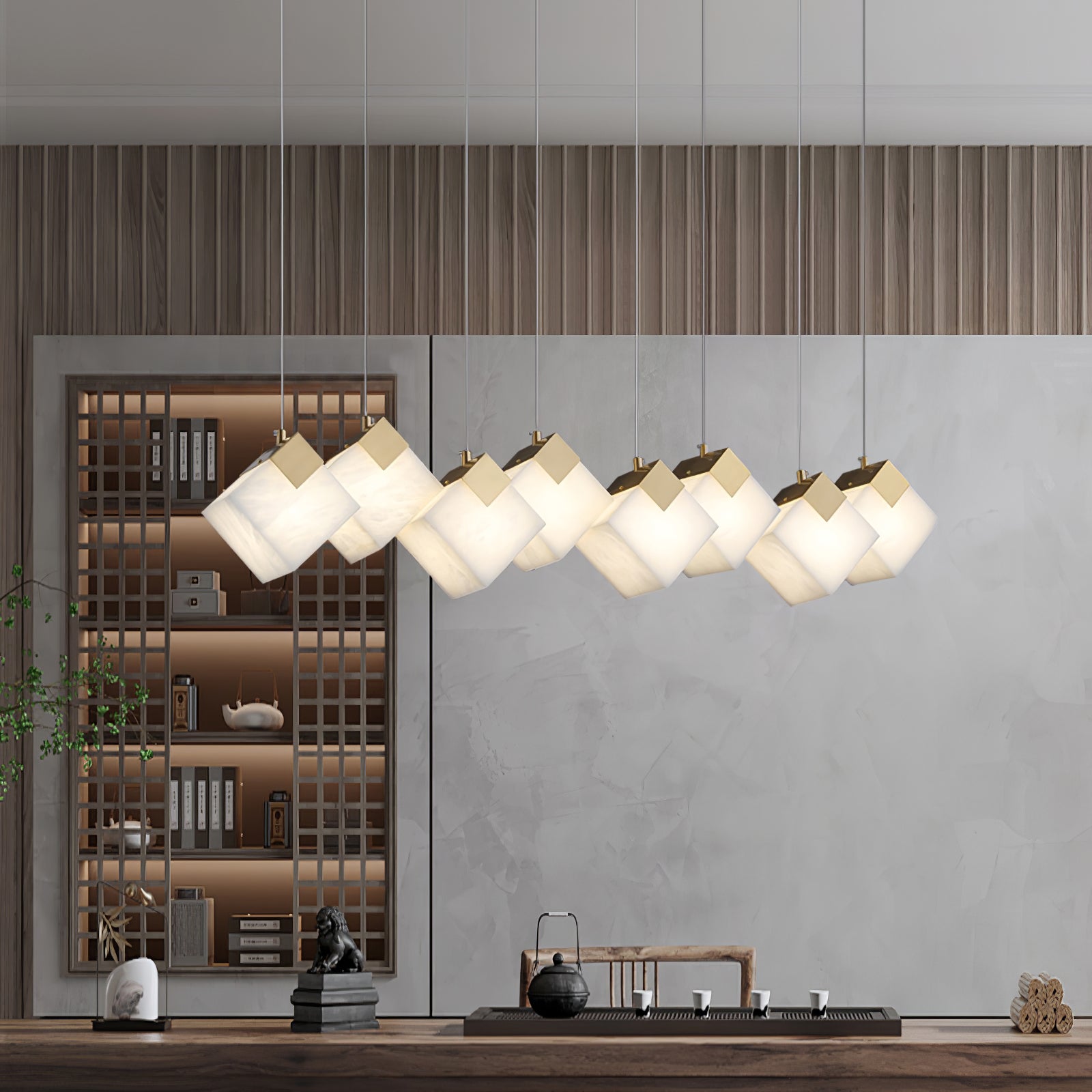 Vevariel Linear Alabaster Pendant Light - Neutralighting