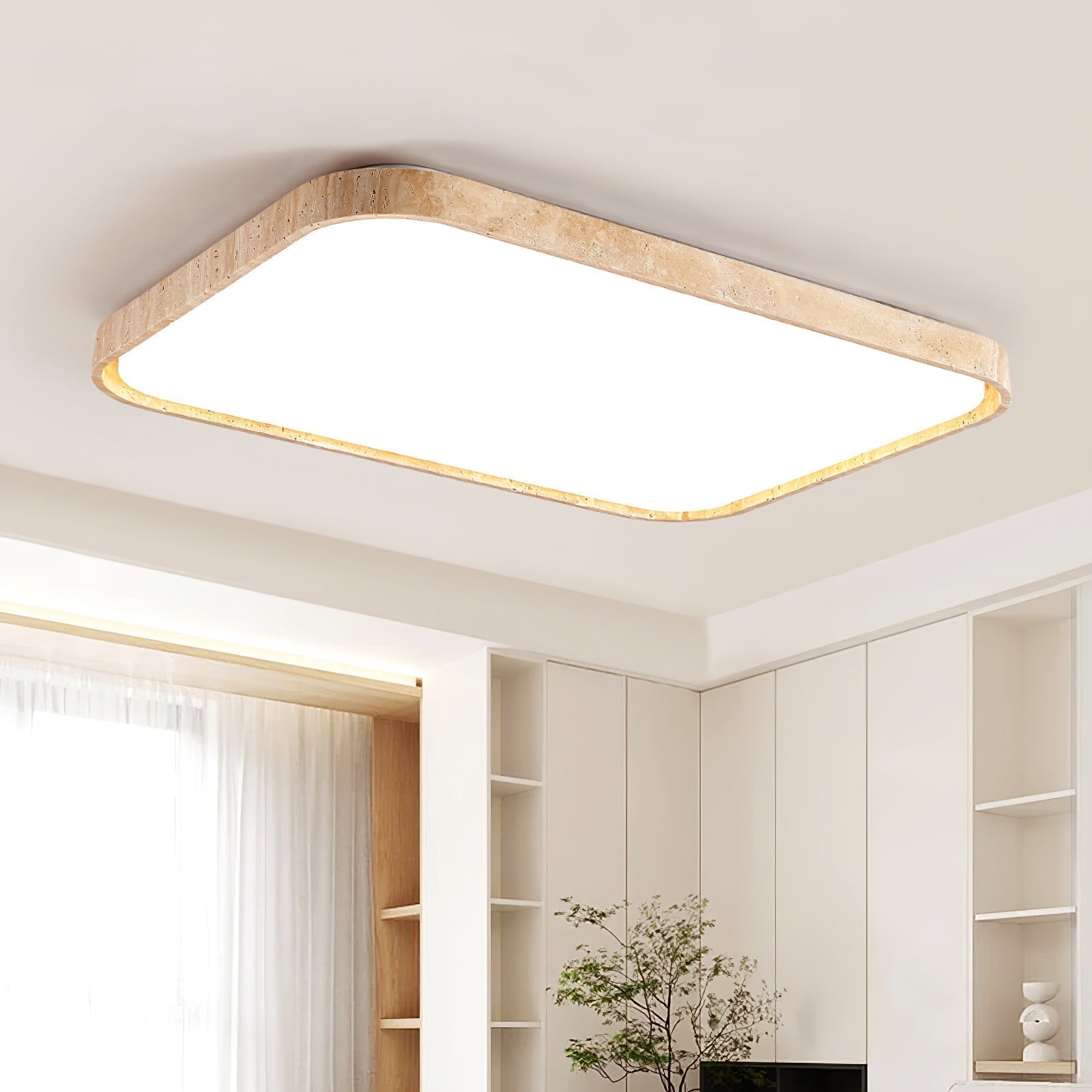 Aisle Travertine Square Ceiling Light - Neutralighting