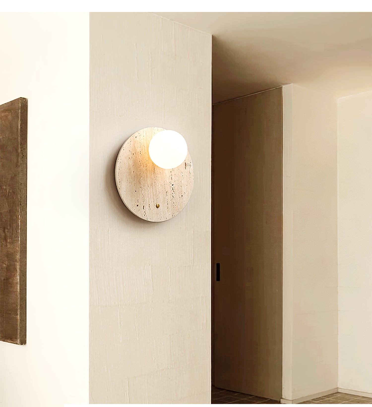 Syloryra Minimalist Travertine Wall Light - Neutralighting
