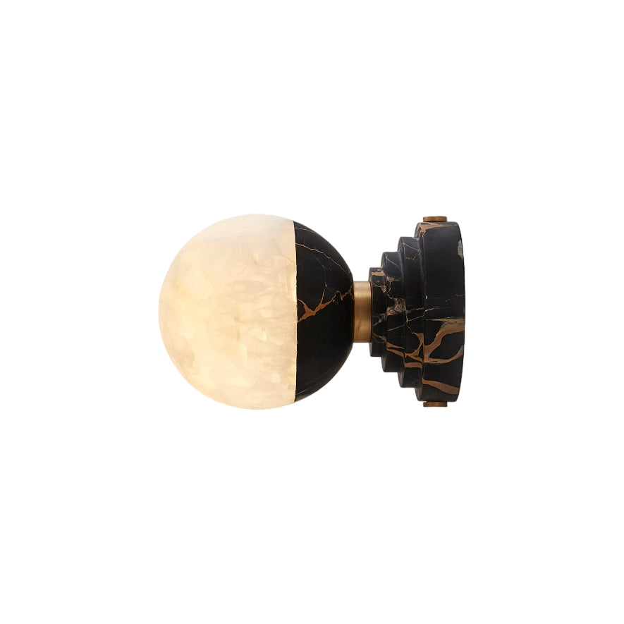 Nythee Modern Minimalist Brass Marble Wall Lamp - Letslighting