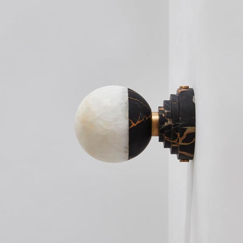 Nythee Modern Minimalist Brass Marble Wall Lamp - Letslighting