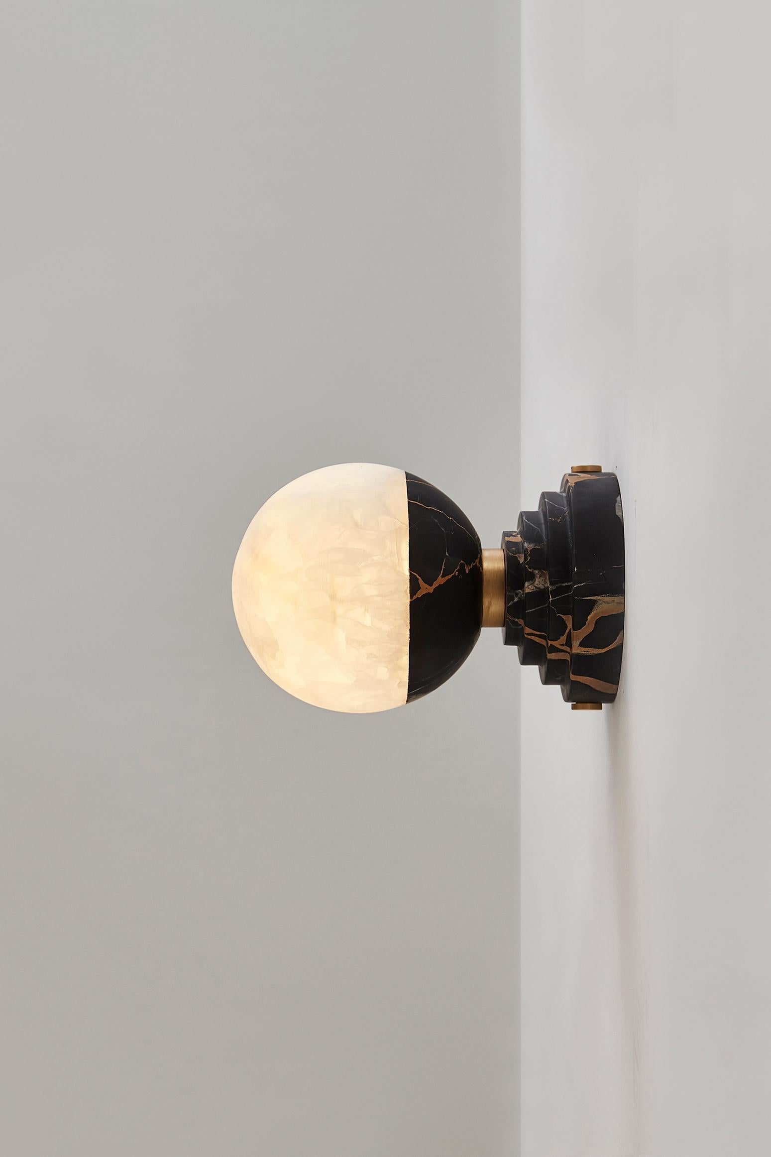 Nythee Modern Minimalist Brass Marble Wall Lamp - Letslighting