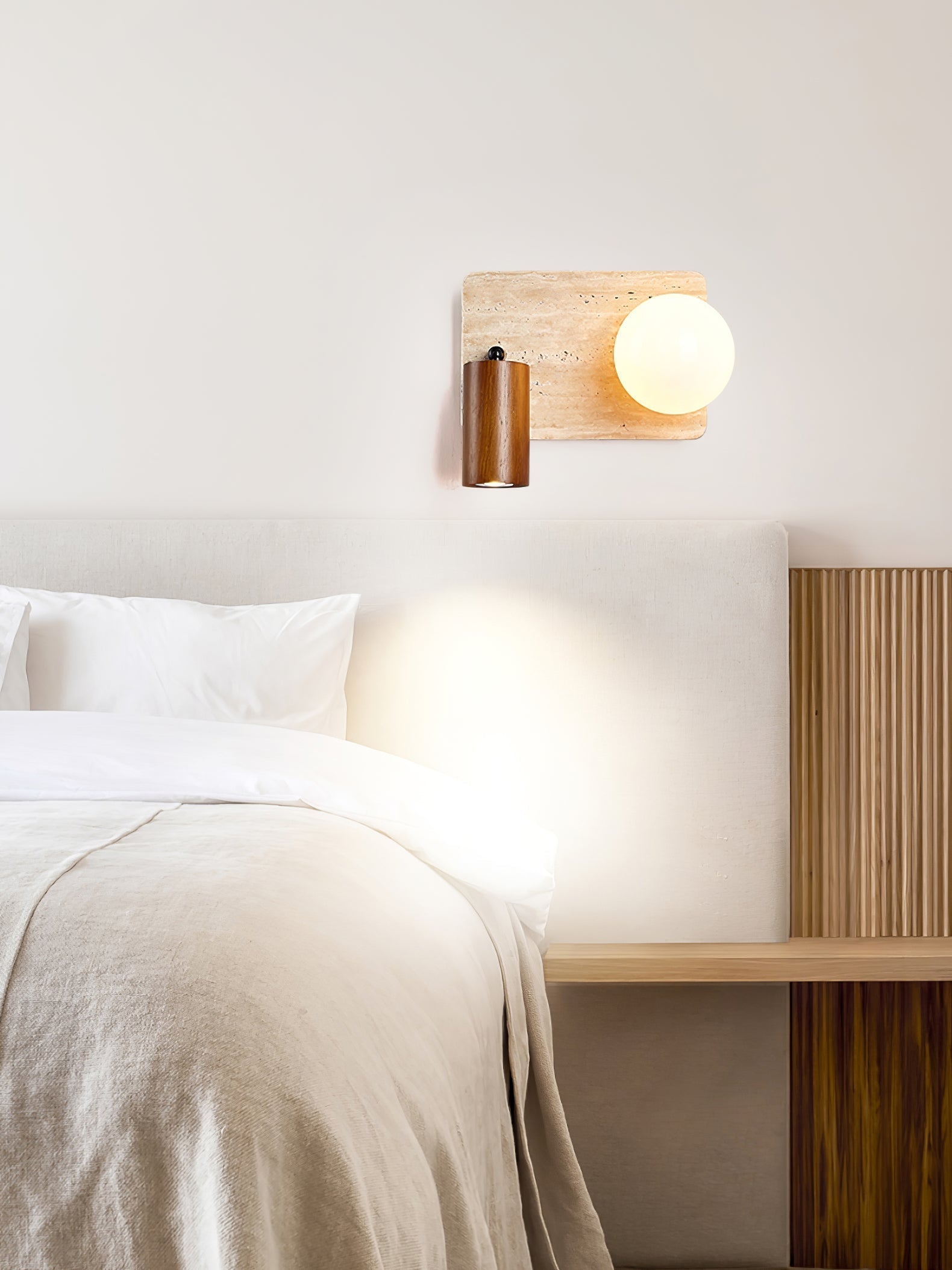 Armara Travertine Disc Wall Light - Neutralighting