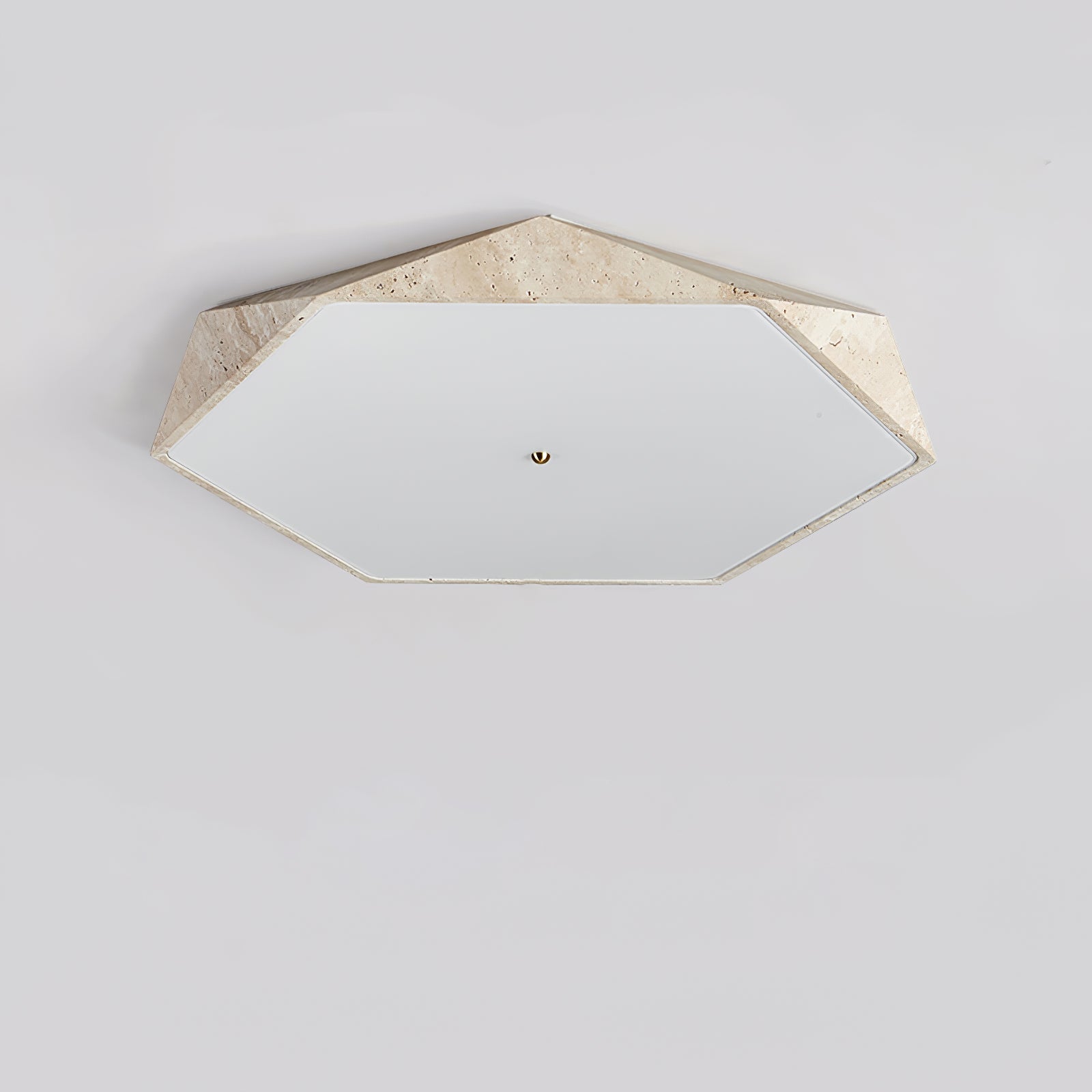Hexagonal Travertine Ceiling Light - Neutralighting