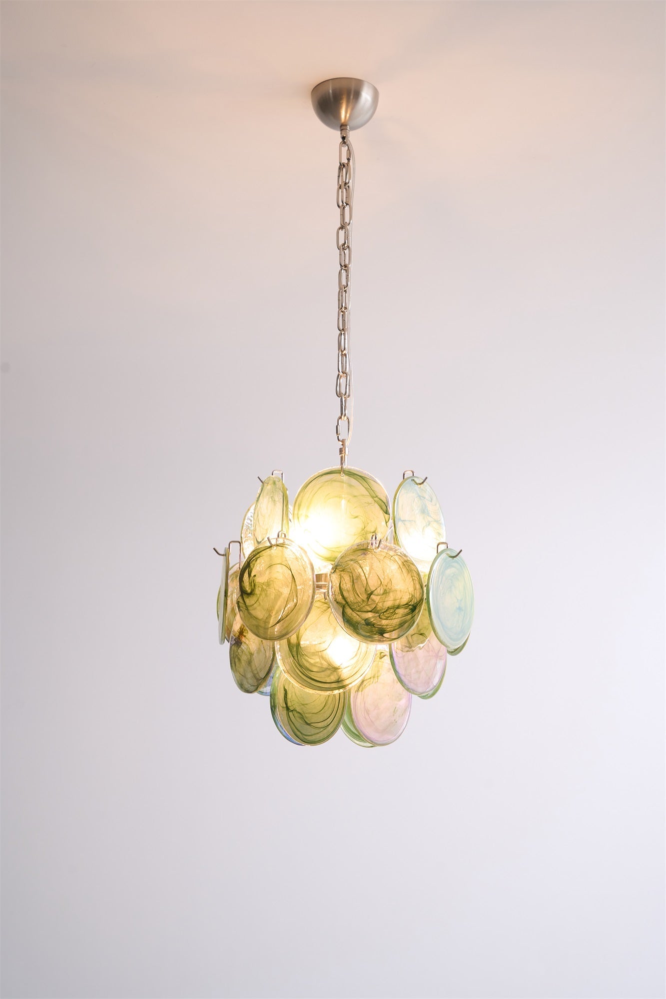 Aurora Chandelier Multicolor Murano Disc Layered Artistic - Neutralighting