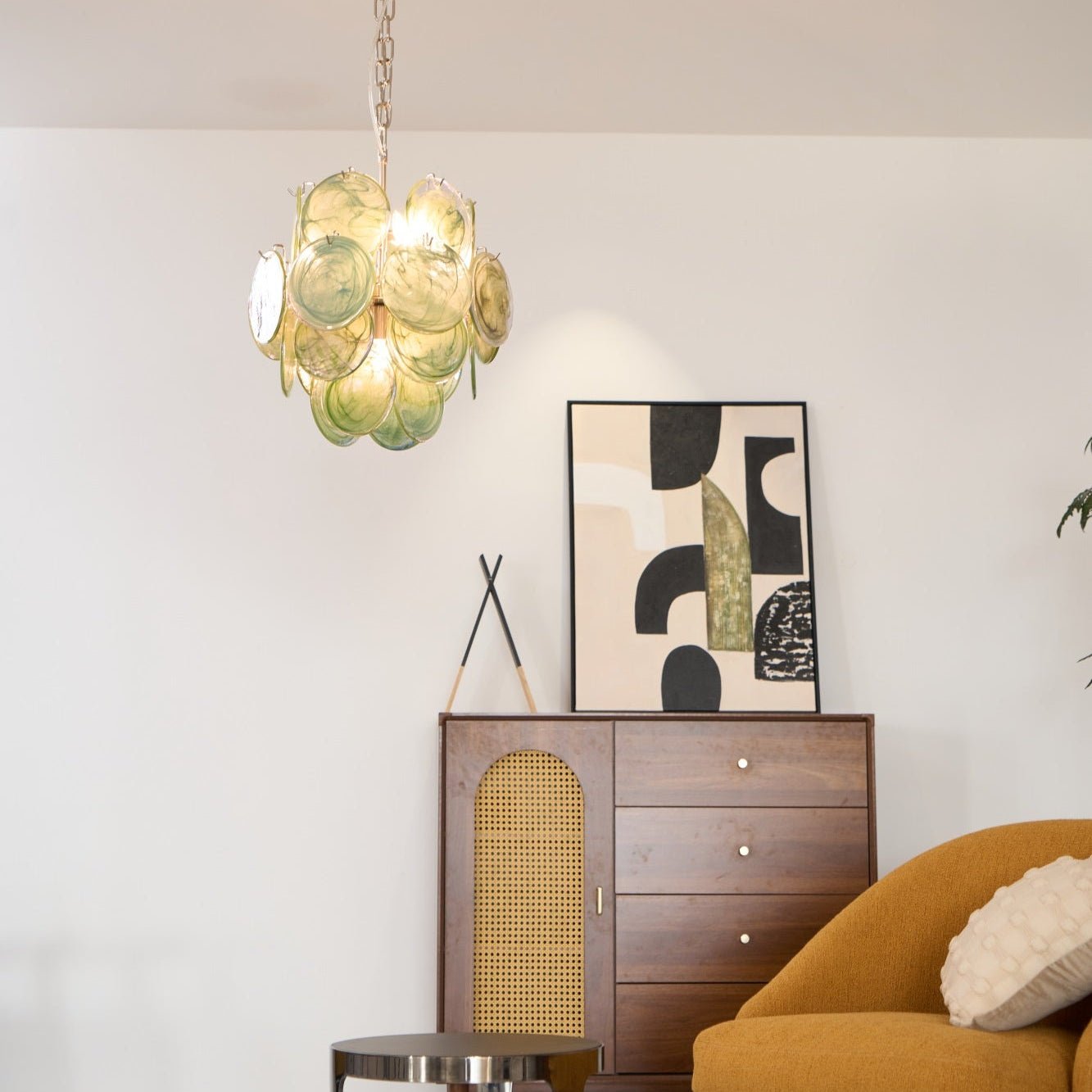 Aurora Chandelier Multicolor Murano Disc Layered Artistic - Neutralighting