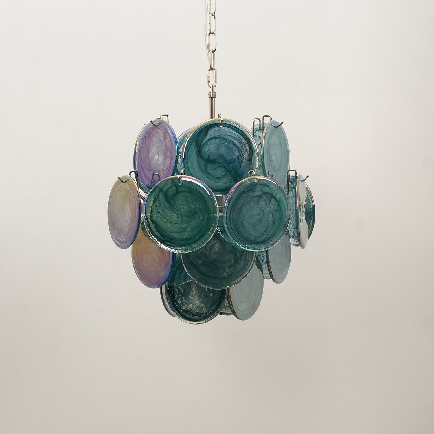 Aurora Chandelier Multicolor Murano Disc Layered Artistic - Neutralighting