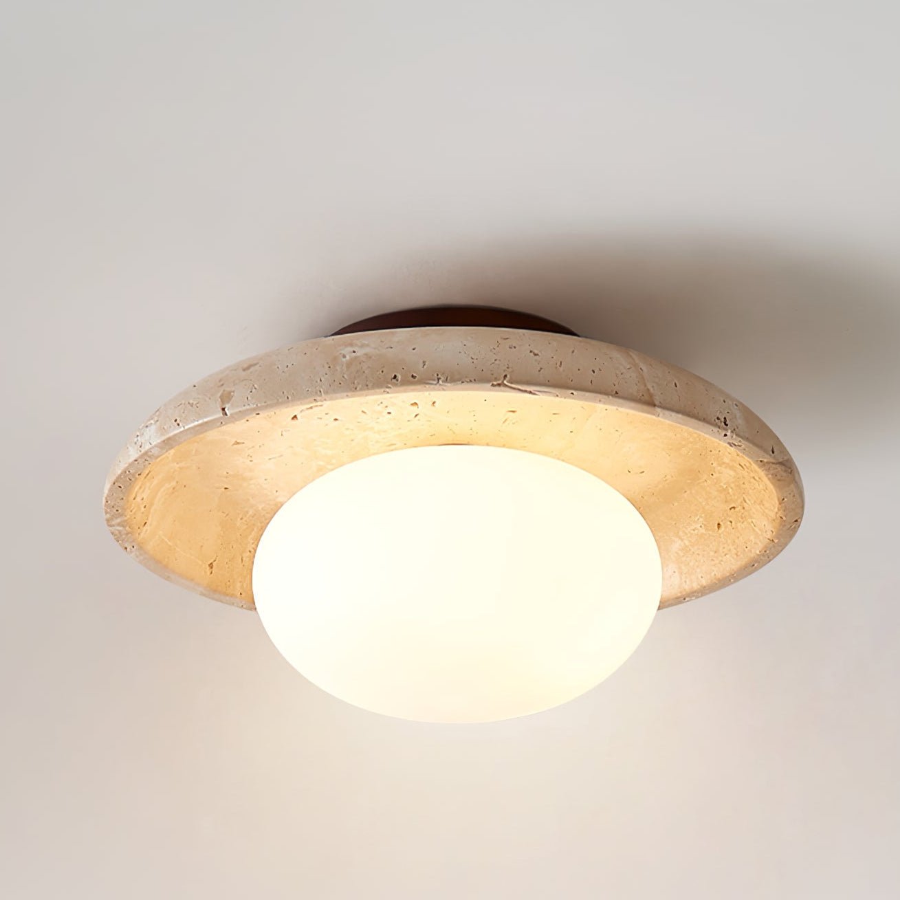Cataliel Minimalist Travertine Ceiling Light - Neutralighting