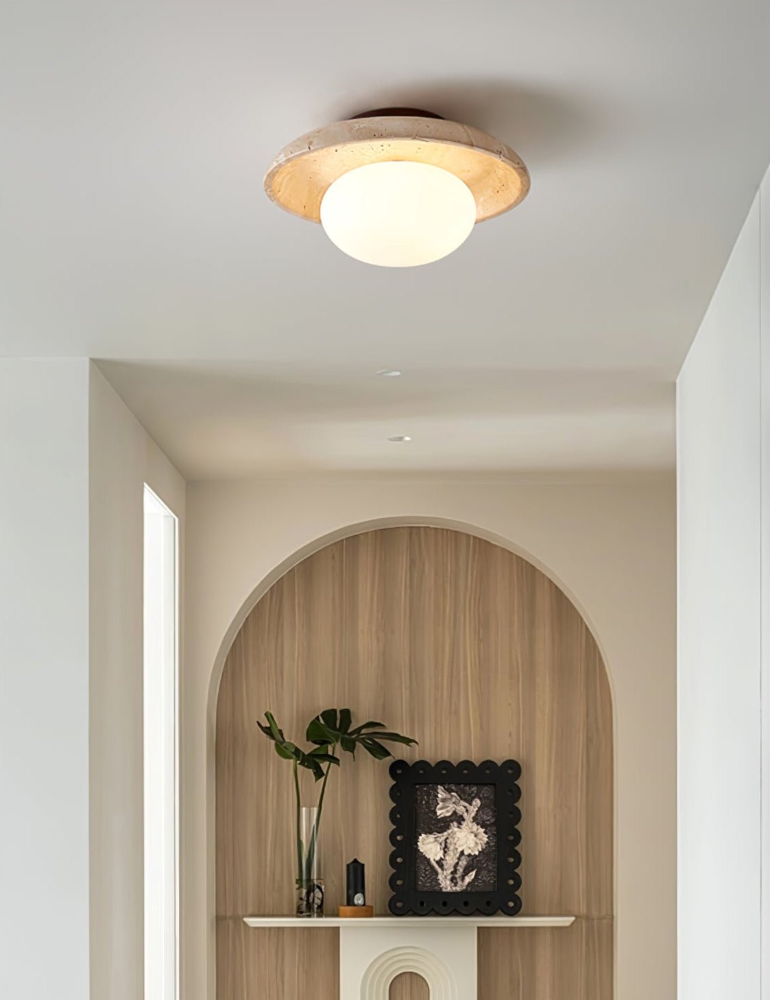 Cataliel Minimalist Travertine Ceiling Light - Neutralighting