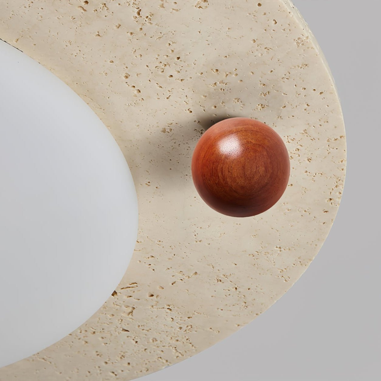 Circular Travertine Ceiling Light - Neutralighting