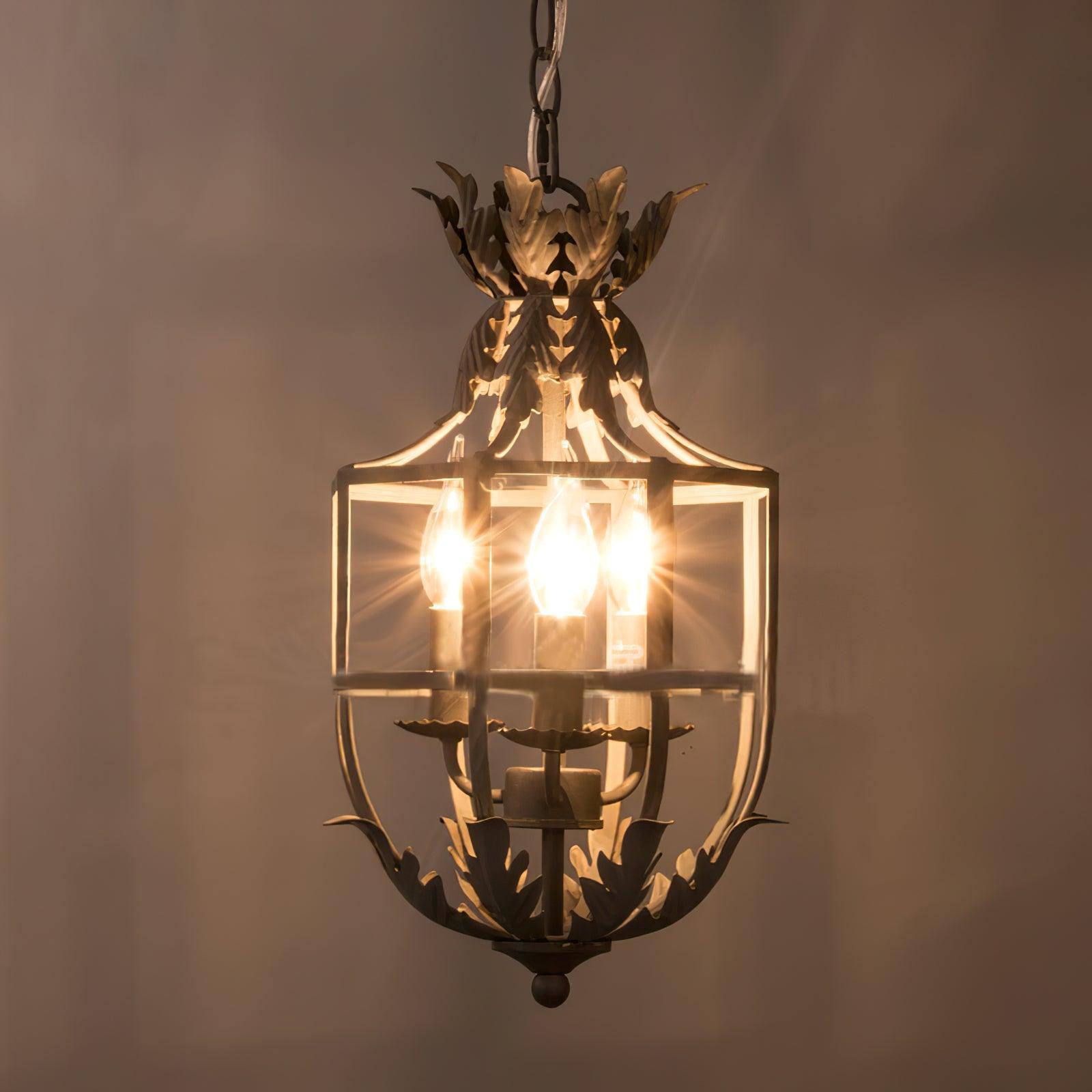 Lustra Kronleuchter Retro Käfig Grau Kerze-Letslighting