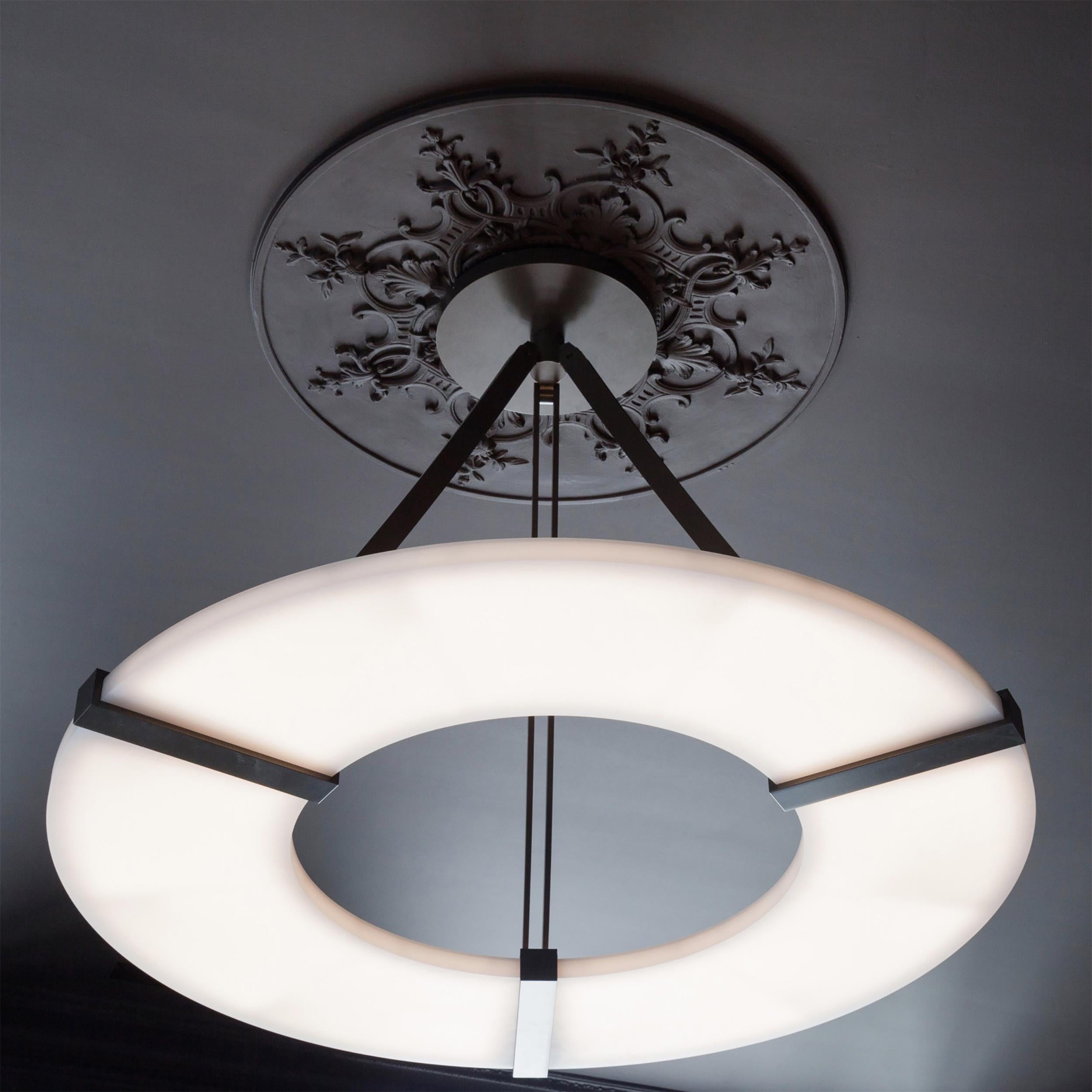 Elirionis Modern Minimalist Metal Alabaster Chandelier - Letslighting