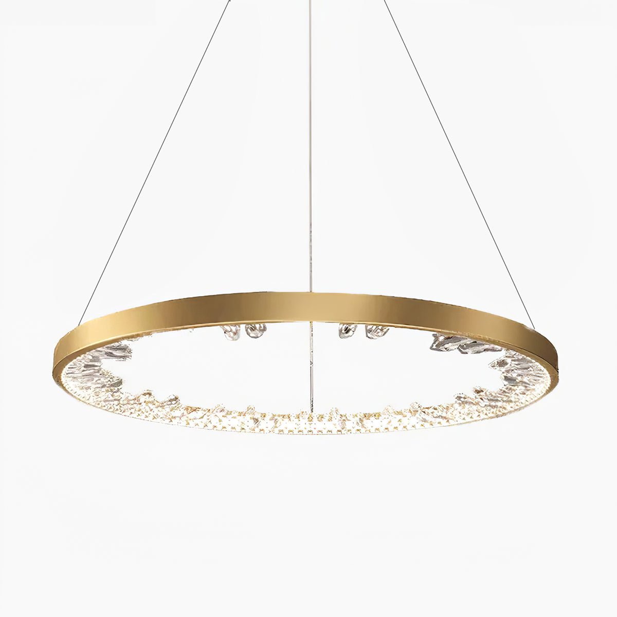 Lustra Kronleuchter Kreis Kristall Gold Ring Elegant-Letslighting
