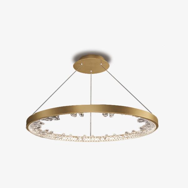 Lustra Kronleuchter Kreis Kristall Gold Ring Elegant-Letslighting
