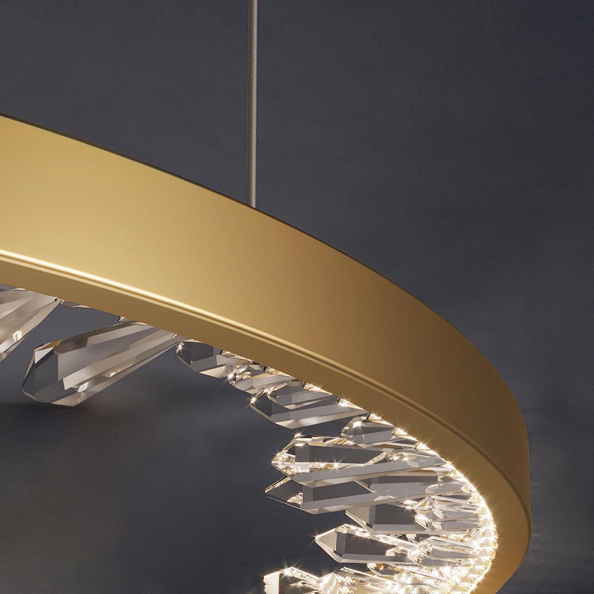 Lustra Kronleuchter Kreis Kristall Gold Ring Elegant-Letslighting