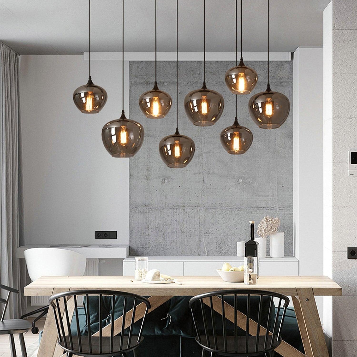 Mirelia Industrielle Pendelleuchte aus Glas-Letslighting