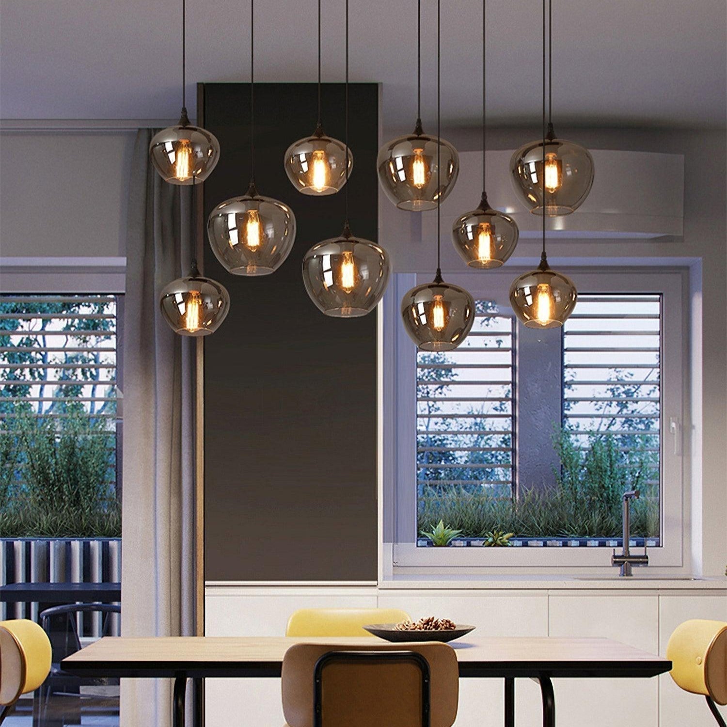 Mirelia Industrielle Pendelleuchte aus Glas-Letslighting