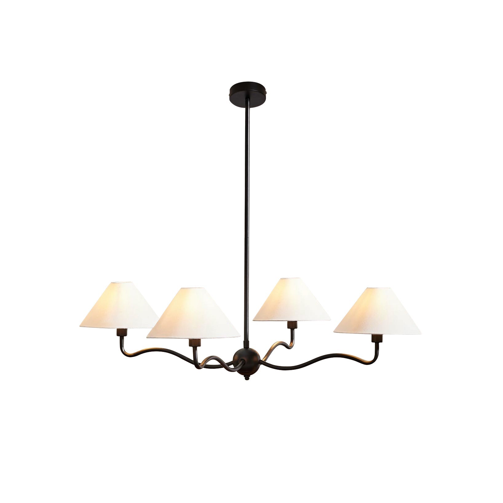 Ovene Vintage Industrial Metal Fabric Chandelier - Letslighting