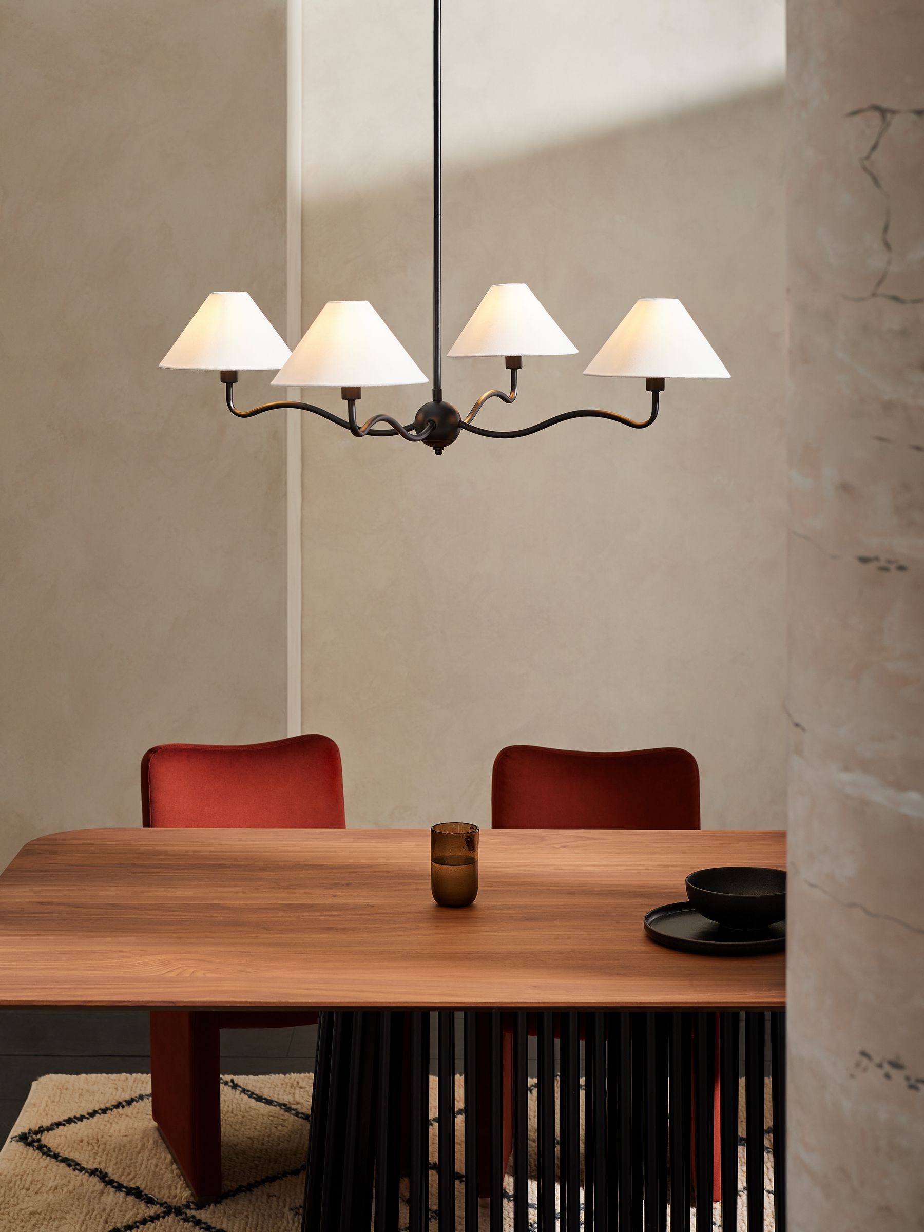 Ovene Vintage Industrial Metal Fabric Chandelier - Letslighting