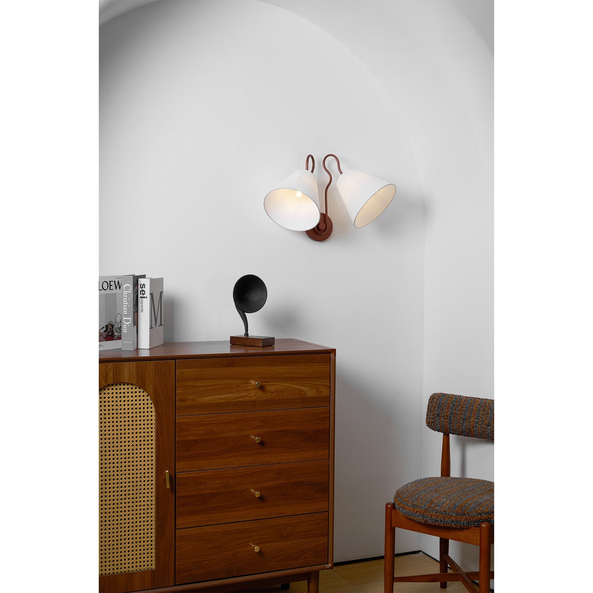 Elthayra Stoff Vintage Industrial Wandleuchte-Letslighting