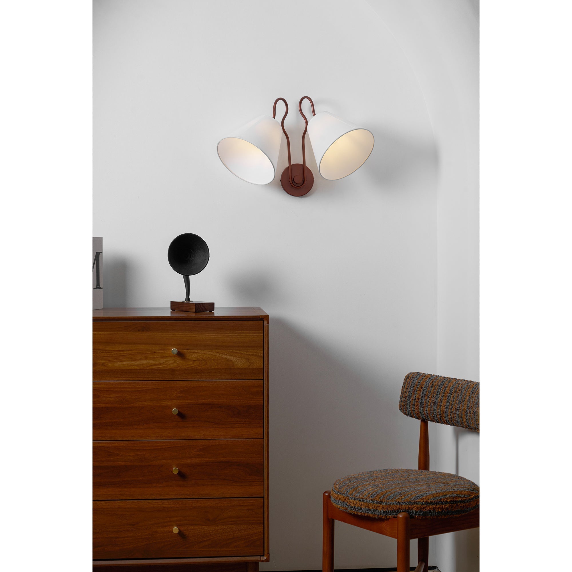 Elthayra Stoff Vintage Industrial Wandleuchte-Letslighting