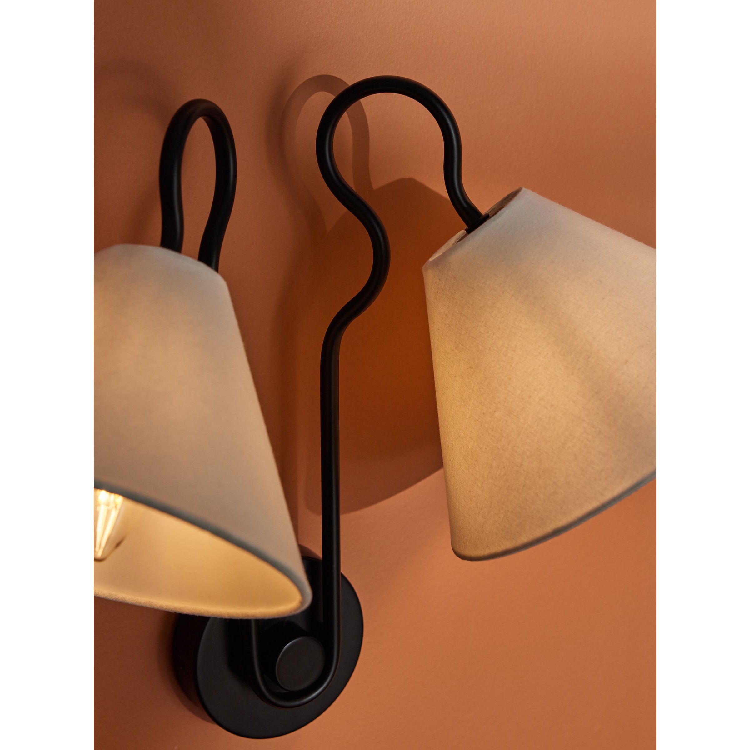 Elthayra Stoff Vintage Industrial Wandleuchte-Letslighting