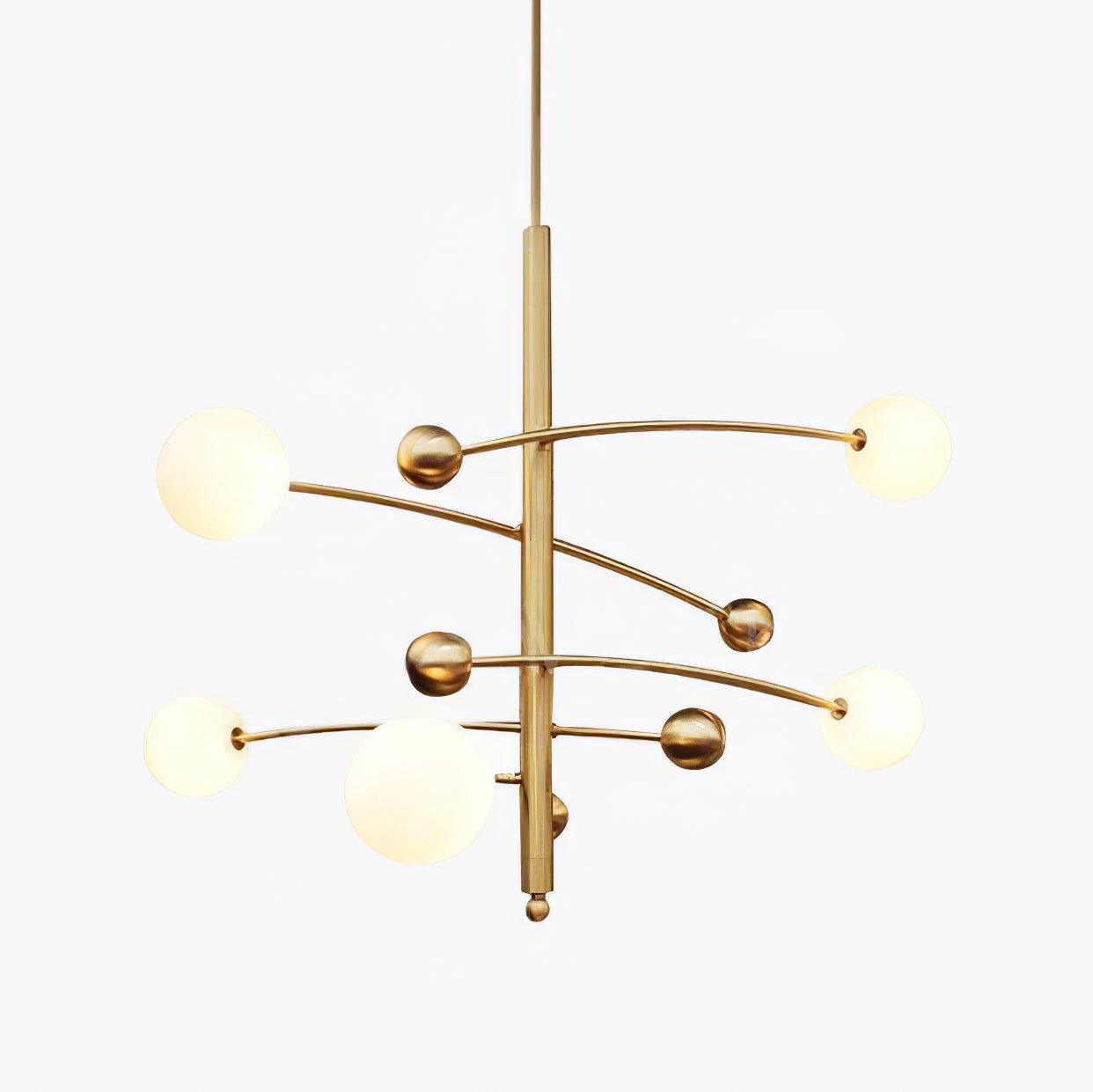 Lustra Kronleuchter Messing Vertikalstrahl Globus-Letslighting