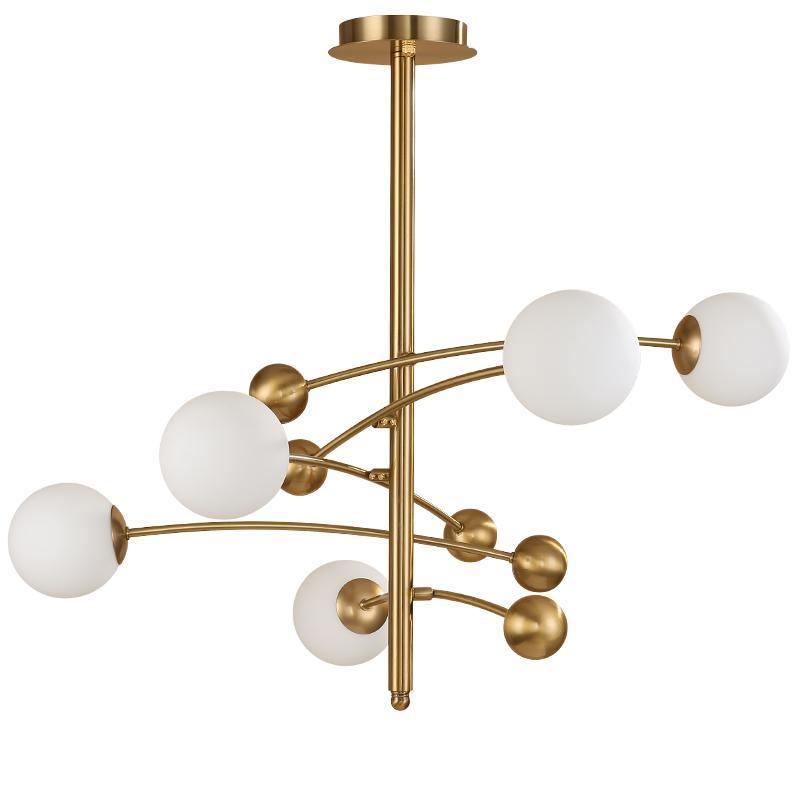 Lustra Kronleuchter Messing Vertikalstrahl Globus-Letslighting