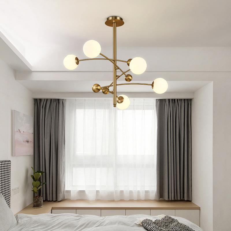 Lustra Kronleuchter Messing Vertikalstrahl Globus-Letslighting