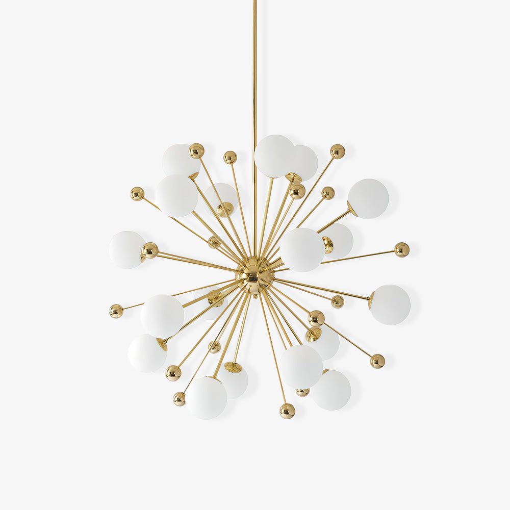 Lustra Kronleuchter Messing Opal Globe-Letslighting