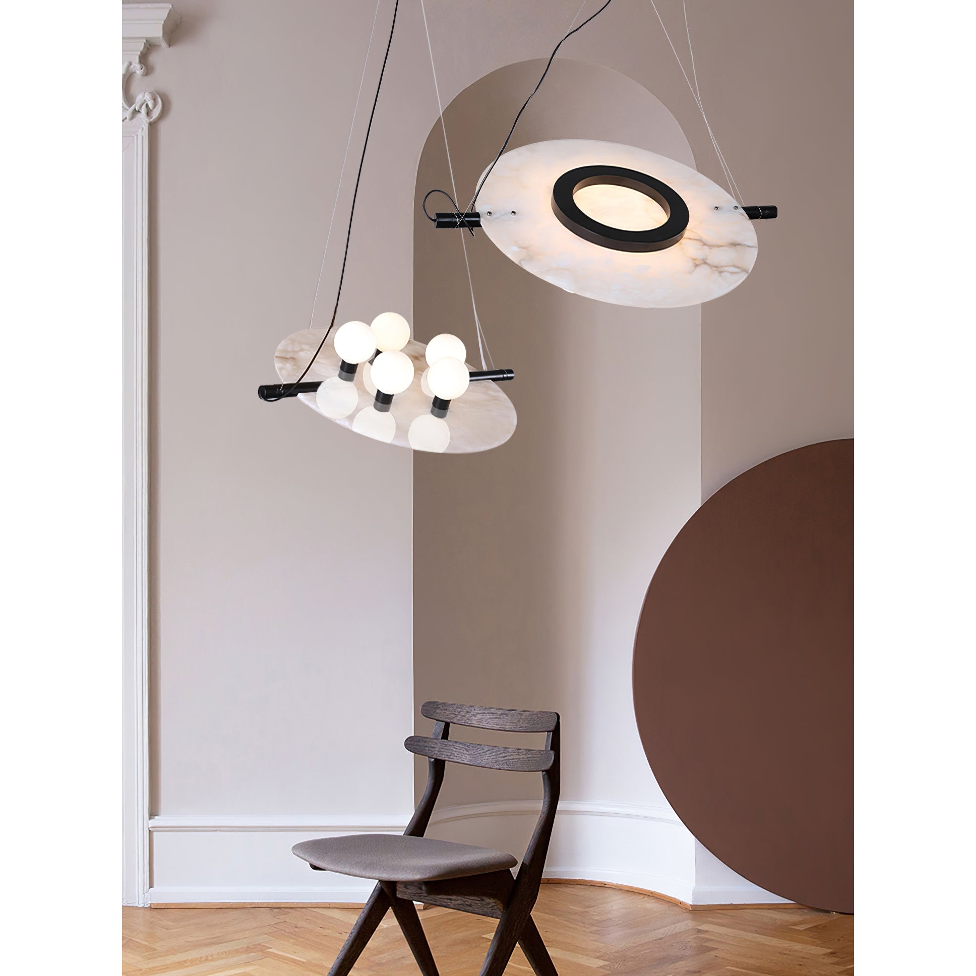 Vasila Postmodern Luxury Metal Alabaster Pendant Lamp - Letslighting