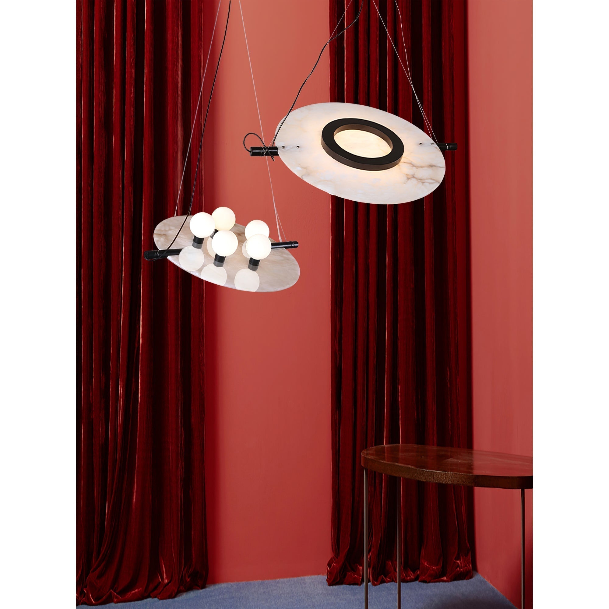 Vasila Postmodern Luxury Metal Alabaster Pendant Lamp - Letslighting